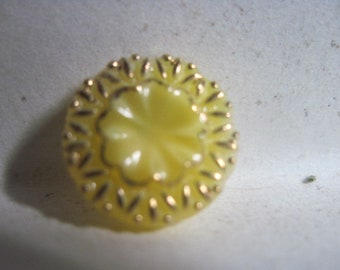 1 rare 19c champleve foil and gilt rococo button 22mm or 2.2cm diameter.