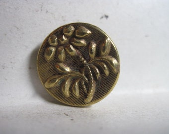 1 rare 19c champleve foil and gilt rococo button 22mm or 2.2cm diameter.
