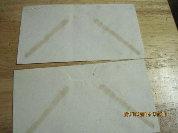 VNTAGE Set of 2 100th Anniversary The Overland Mail 1858-1958 Envelopes with Stamps...Postmark 1959...EXCELLENT CONDITION For Age