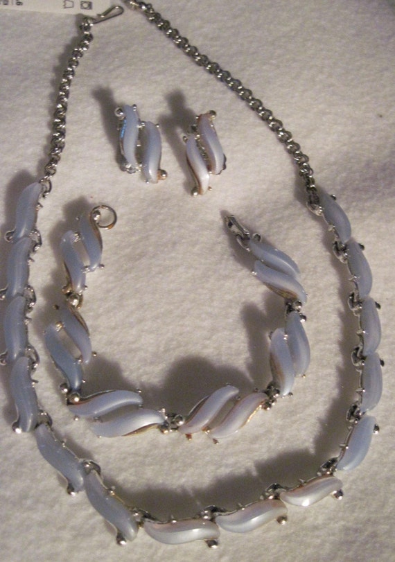 Vintage Beautiful Thermoset Silvery Blue Moonglow 