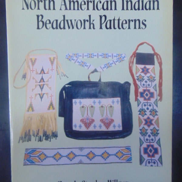 Vintage 1995 North American Indian Bead Work Patterns w/ Designs to Bead,Photocopy and Color-Vintage Beading Books,Jewelry Making,Craft Book