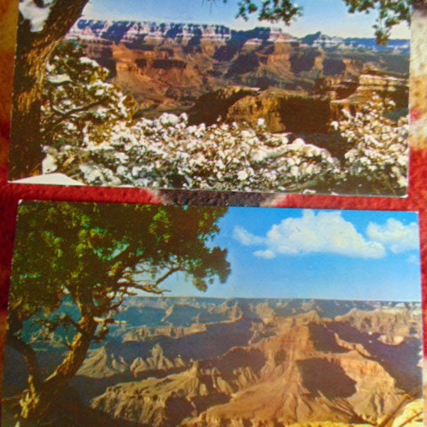 Vintage 50's/60's Set of 2 Grand Canyon National Park AZ State Postcard..unused..ARIZONA State..350.....Historical Places,Travel Postcards