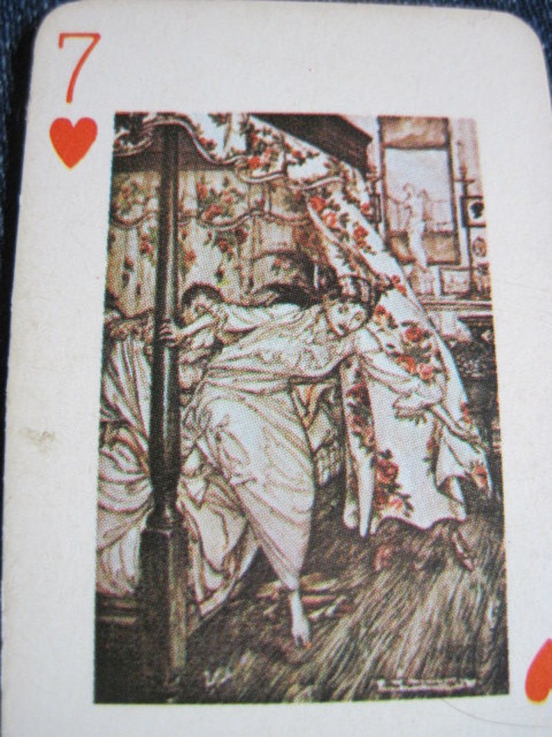 VINTAGE ExCellEnT Set of 3 7/'sbox Mini Cards 2 14 x 1 14 Illustrated by Arthur Rackham1867-1959 For Scrapbooking,Jewelry Making Purpose