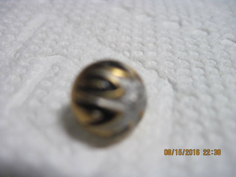 ANTIQUE LOVELY 1900/'s-20/'s Art Deco Gilt Brass /& Enamel Button...Gent/'s Waistcoat...w Silver Flower..#514