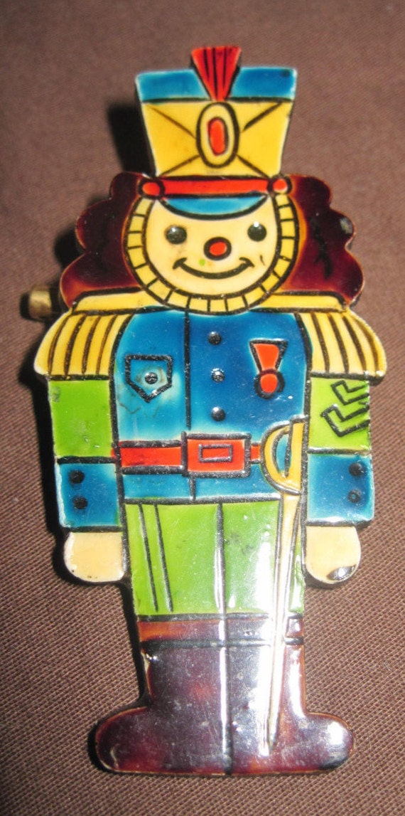 AWESOME Antique 40's Very CUTE Toy Soldier Pin....