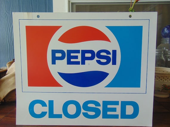 PEPSI ヴィンテージ　看板 Vintage BEAUTIFUL Original Pepsi OPEN CLOSED Plastic Sign
