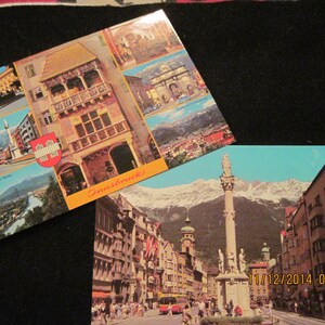 Vintage 60&#39;s/70&#39;s Set of 2 Innsbruck Austria Postcards ...Travel Postcards,Worldwide Postcards,Postcard Collecting,Historic Places