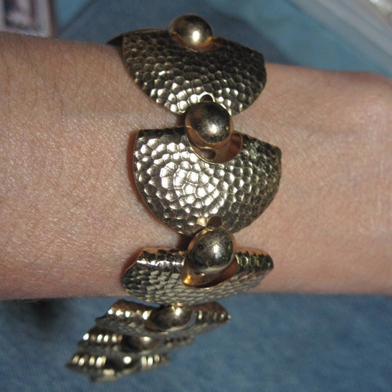 Vintage FABULOUS NAPIER Bracelet Modernist Gold H… - image 5