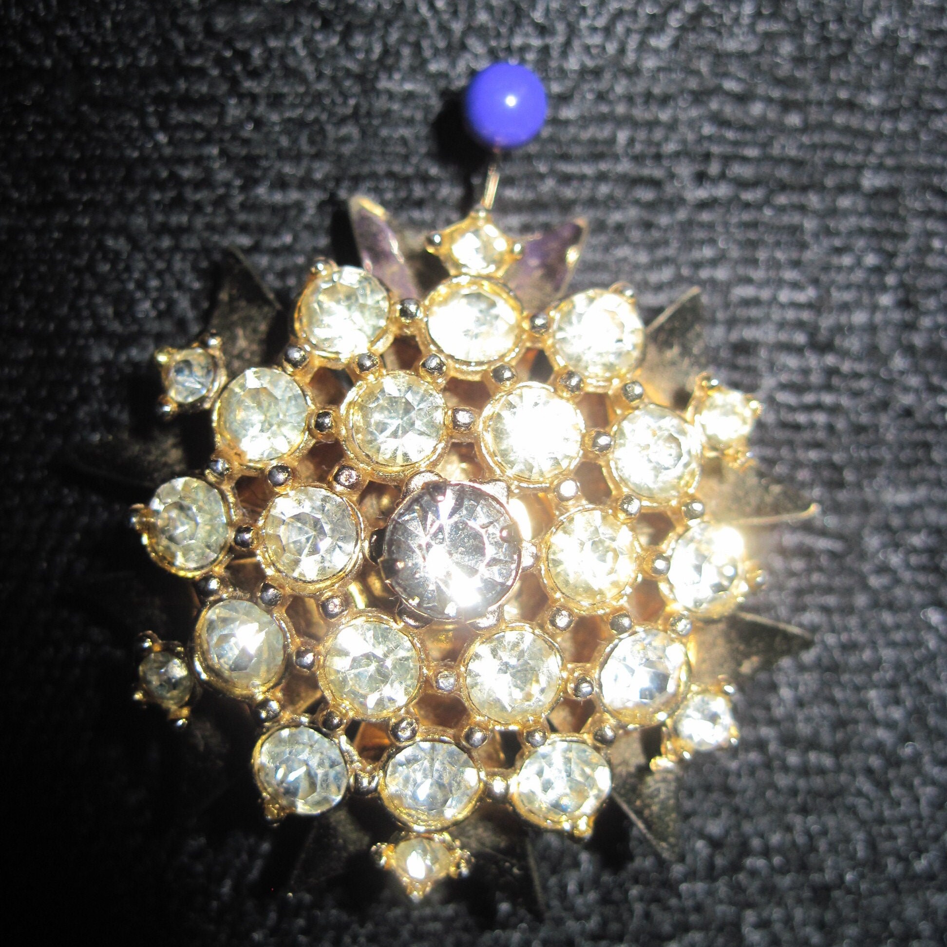 【VETRO 】Brilliant jewel＋Antique jewel Vintage Dalzell-viking Press/ Blown Pink and Clear Glass Footed