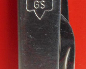 Vintage 60's/70's Girl Scouts 'GS' Camping Hiking Fold-able Fork Can & Bottle Opener...Girl Scout Memorabilia,Girl Scout Collectible