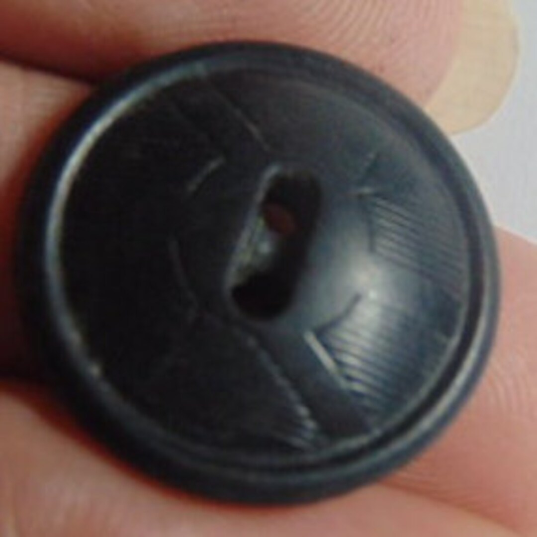 ANTIQUE BEAUTIFUL 1920's Black Rounded Pressed/stamped Geometric Lined ...