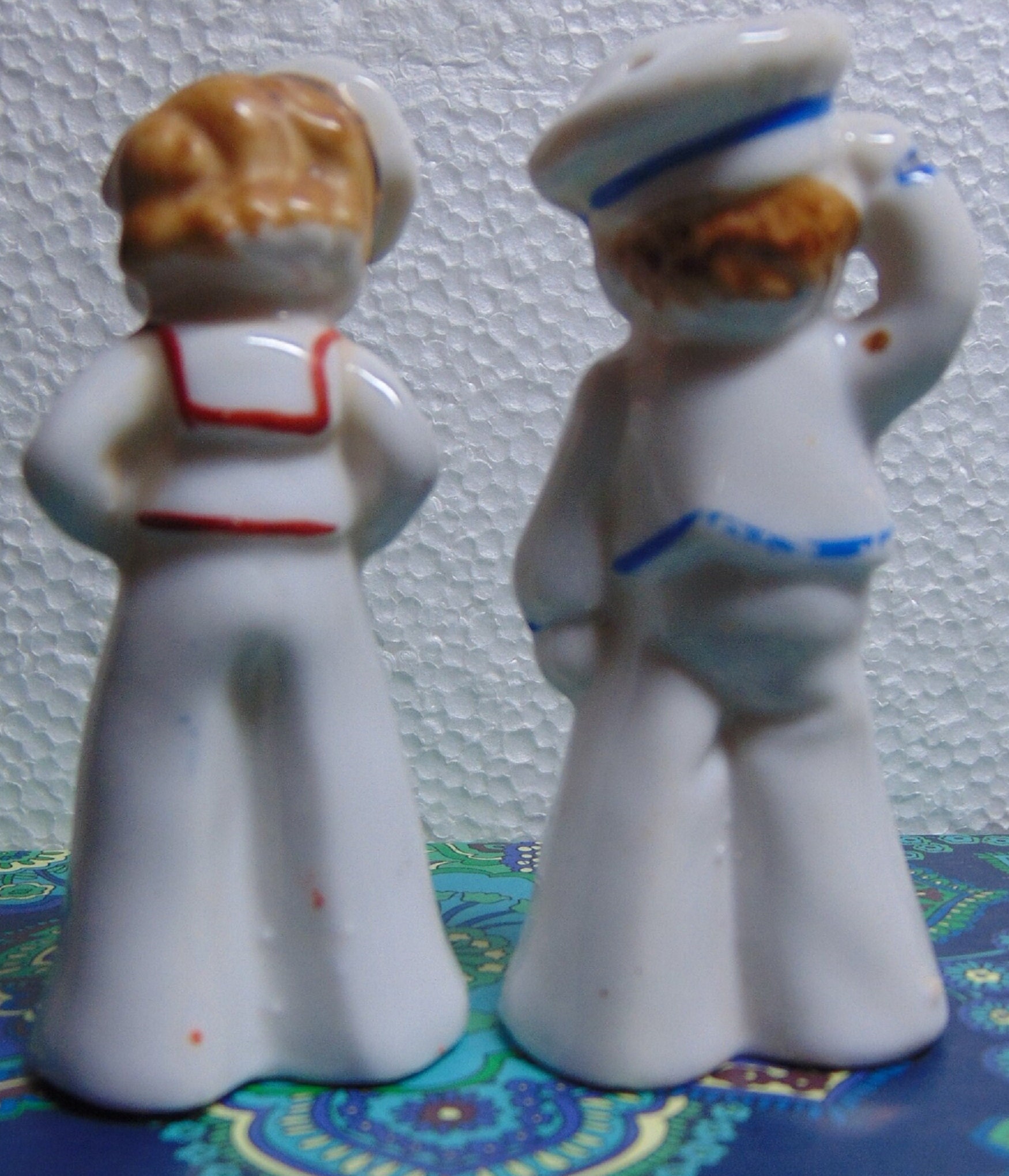 Vintage 30's/40's Ceramic Sailor Boys Salt and Pepper