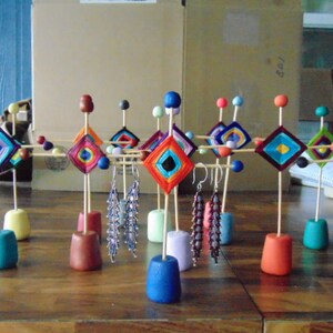 Handmade String Art,Clay & Wood Earring Displays,Assorted Styles/Colors,Earring Display or Holders..Pick from Drop Box