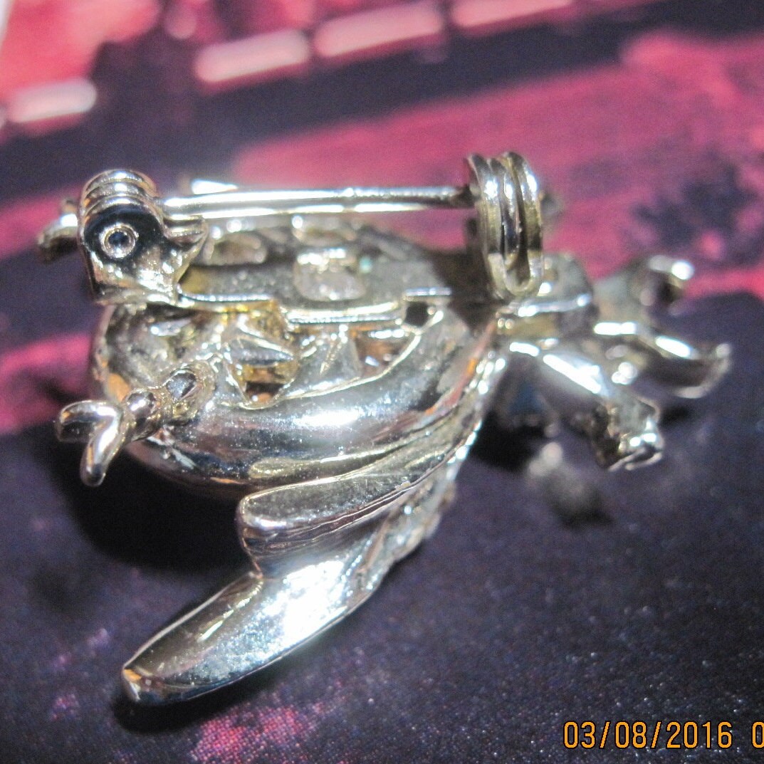 VINTAGE BEAUTIFUL 50's/60's Gold,rhinestone & Bronze Body