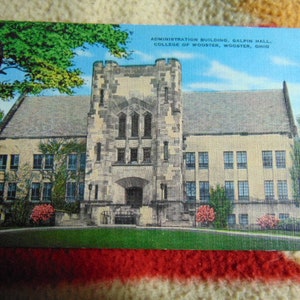 Vintage Excellent 1940&#39;s Galpin Hall College Wooster OHIO State Postcard..unused..#283..Paper Ephemera,Collecting Post Card,Scrapbook