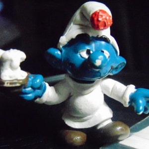 Vintage Candle Smurf....Peyo.. Hong Kong
