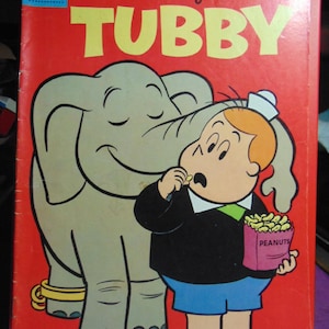 Vintage AWESOME 1959 #36 Sept- Oct Marge's TUBBY Comic Book..Elephant on Cover..Silver Age..Vintage Comic's,Vintage Cartons,Vintage Funnies