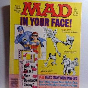 Vintage AWESOME 1990 Super Special Summer MAD Magazine In Your Face Comic Book...#43..Vintage Comic's,Vintage Cartoons,Super Hero's