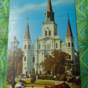 VINTAGE Beautiful 50&#39;s-60&#39;s St. Louis Cathedral New Orleans LA Postcard Unused #1180 Paper Ephemera,Collecting Postcards,Scrapbook