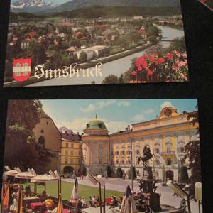 Vintage 60&#39;s/70&#39;s Set of 2 Innsbruck Austria Postcards... #13 ...Travel Postcards,Worldwide Postcards,Postcard Collecting,Scrapbooking