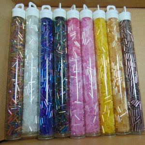 DYNAMITE Bugle Beads 1/4&quot; in Size...5&quot; Tubes...Mixed Colors & Styles...Pick YOUR Color! Be SURE to InClUdE WhiCH OnE You WanT!!!