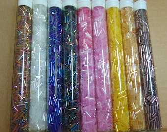 DYNAMITE Bugle Beads 1/4&quot; in Size...5&quot; Tubes...Mixed Colors & Styles...Pick YOUR Color! Be SURE to InClUdE WhiCH OnE You WanT!!!
