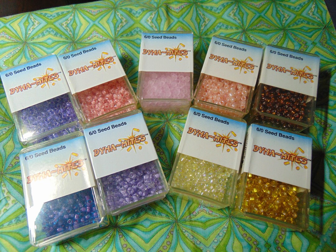 DYNAMITE Seed Beads Size 6...40 Gram Box...mixed Colors & Styles...pick