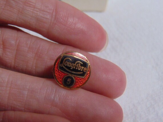Vintage May 20th 1957 LongFibre (Longview Wa Fibre Co) Service 5yr Tac Pin..14Kt & Enamel.... (JP#8) View 2