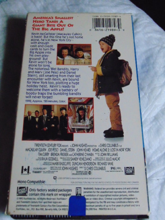 Vintage MOVIE Home Alone 2: Lost in New York VHS 90's .used