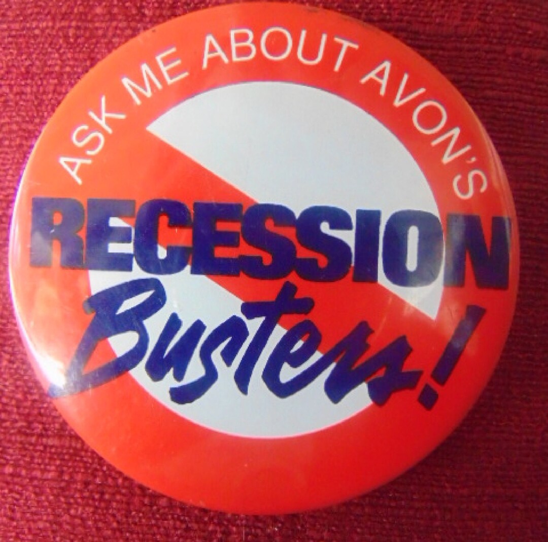 Vintage AWESOME 80's Avon Rep ADVERTISING 'ask Me About RECESSION ...