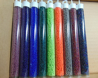 DYNAMITE ROCAILLE Seed Bead size 15...5" Tubes...Different STYLES.....Matte,Translucent,Opaque & Rainbow Iris..PiCk FrOm DrOp BoX