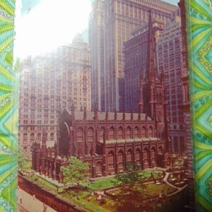 VINTAGE Beautiful 60&#39;s/70&#39;s Trinity Church Broadway & Wall Street NY Postcard Unused #1237... Paper Ephemera,Collecting Postcards,Scrapbook