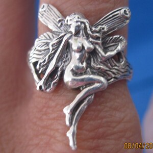 Vintage STELLAR DETAILED .925 Silver Fairy Ring sz 8.....6833..Elegant Jewelry,Bridal Jewelry,Gift 4 Her