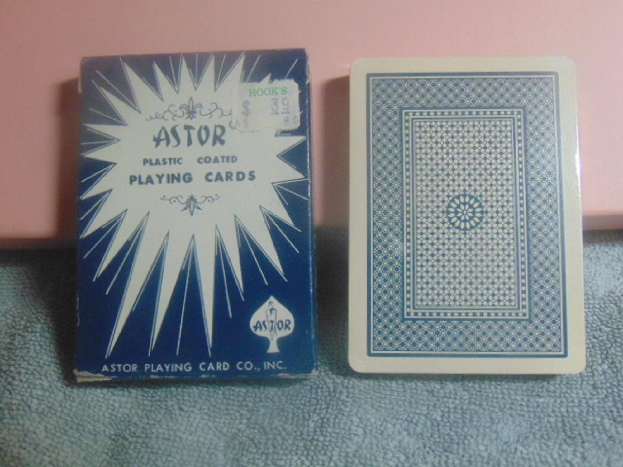Vintage TERRIFIC 50's/60's Blue ASTOR Playing Cards in Box Still