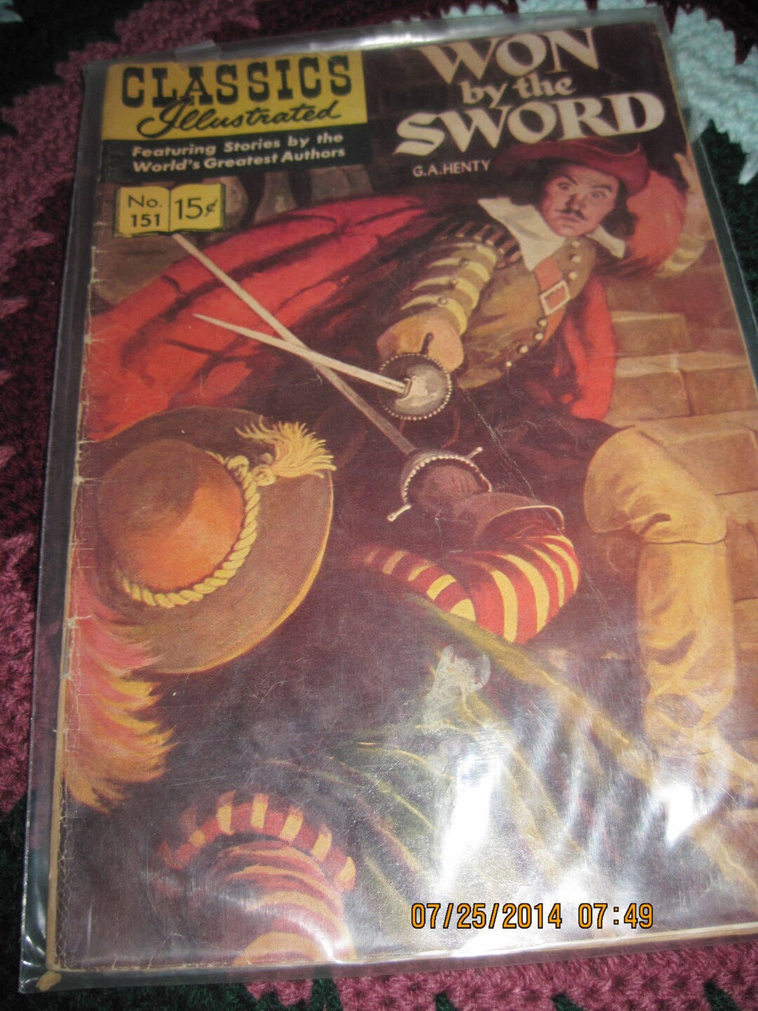 VINTAGE Classic Illustrated Comic 1963 Won by the Sword No.151 of