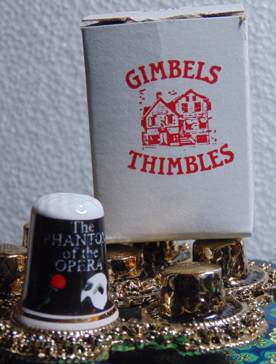 VINTAGE Wonderful 80's Gimbels & Son's Bone China Phantom of the OPERA