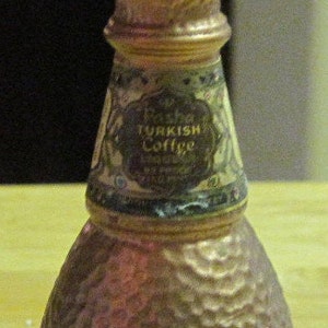 VINTAGE Miniature Pasha Turkish Coffee &quot;Genie Bottle&quot; Decorative Liquor Bottle/Decanter....1960&#39;s/70&#39;s..#15...She Shed,Man Cave,Home Decor