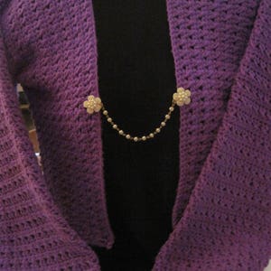 HandMade Hand Crocheted Sweater...Lavender with Sparkle...Red Heart Sparkle Yarn...