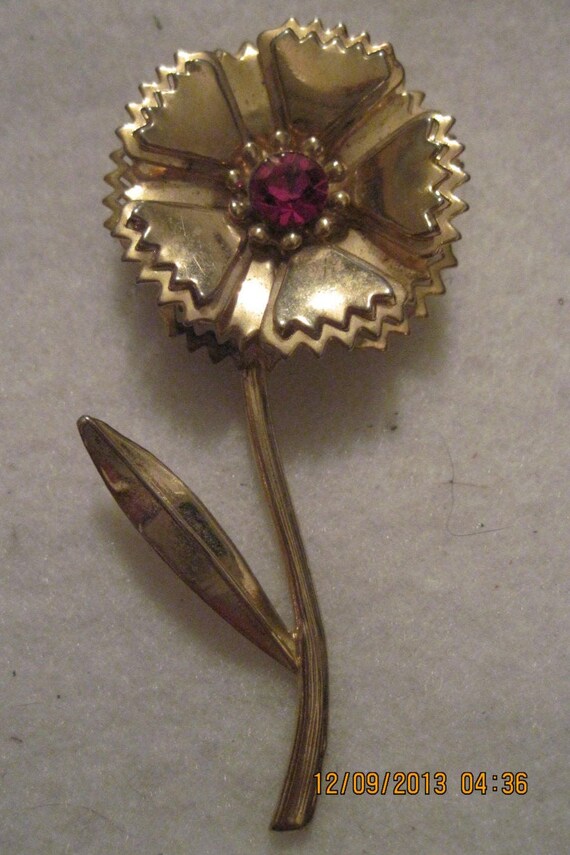 vintage crystal flower stem Gem