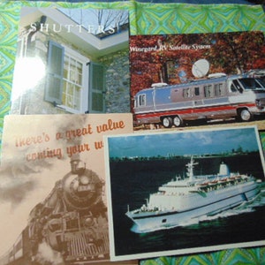 VINTAGE BEAUTIFUL Set of 4 All Different ADVERTISING Pictures for Scrapbook/Card Making Postcards..Unused..1165.. Paper Ephemera,Scrapbook
