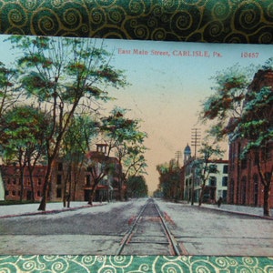 ANTIQUE EXCELLENT 1910 East Main Street Carlisle PA Postcard ...used 840b Paper Ephemera,Collecting Postcard,Scrapbook