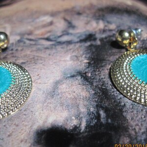 Vintage ROMANTIC Fancy Gold &#39;Marcasite&#39; & Pearly Green Enamel Drop Stud Earrings..8738...Gift 4 Woman,Elegant Earrings,High End Top Quality