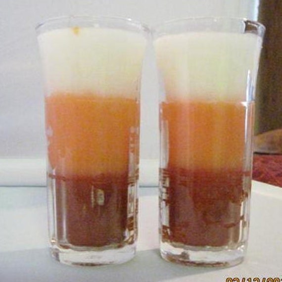 Vintage Two Tall Shot Glasses Hand Poured Parfait Style Candles...recycled...scented...manly...man Cave, Home Decor, Nature Scents, Gift Giving