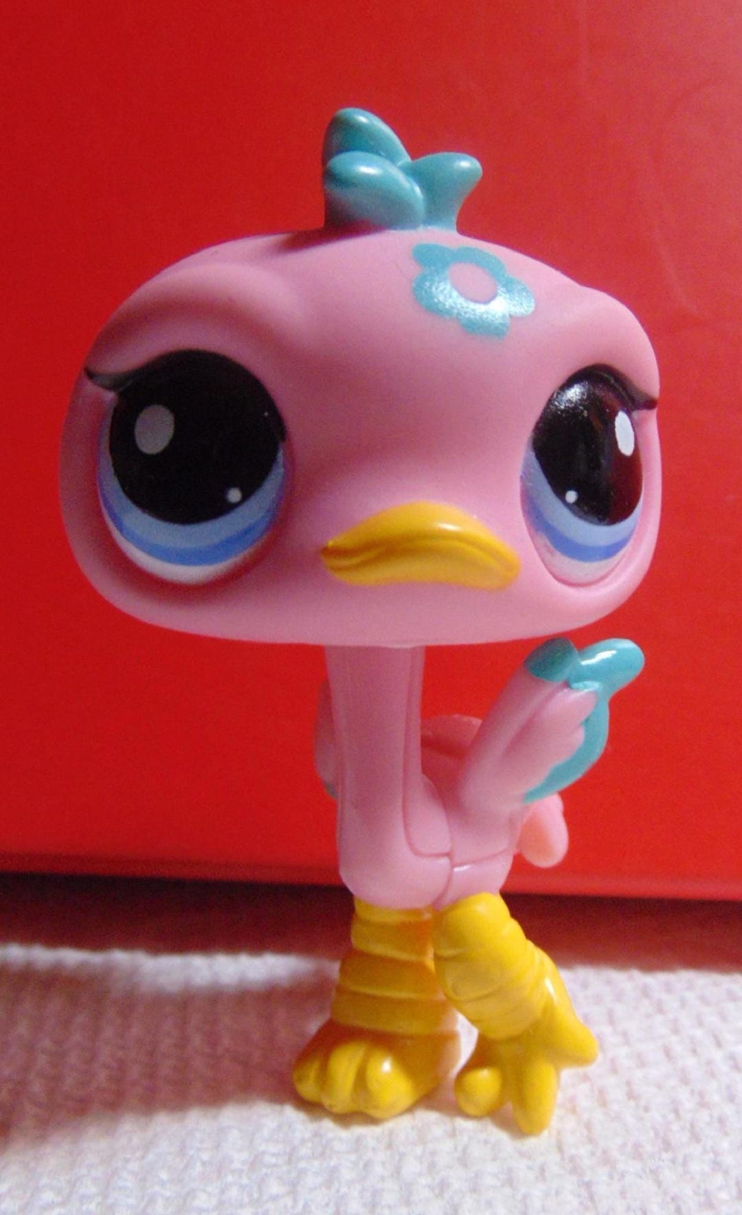 Figurine Littlest PetShop Autruche #851 Avec Patins à Roulettes - Occasion, Jouet Vintage