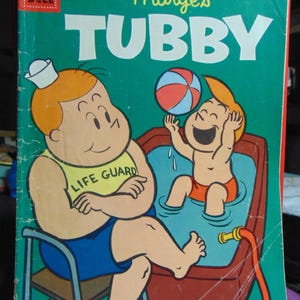 Vintage AWESOME 1959 #35 July- Aug Marge's TUBBY Comic Book..Lifeguard on Cover..Silver Age..Vintage Comic's,Vintage Cartons,Vintage Funnies