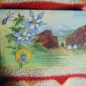 ANTIQUE Excellent 1909 Colorado &quot;The Garden of the Gods&quot; Postcard...USED #399 Paper Ephemera,Collecting Postcard,Scrapbook