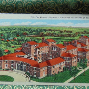ANTIQUE EXCELLENT 30&#39;s/40&#39;s Women&#39;s Dormitory Uni. of Colorado @ Bolder CO Postcard Unused 803 Paper Ephemera,Collecting Postcard,Scrapbook