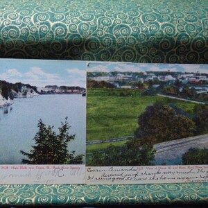 ANTIQUE GREAT 1907 2 Views of Dixon IL State Postcards..used....#638 Paper Ephemera,Collecting Postcards,Scrapbooking