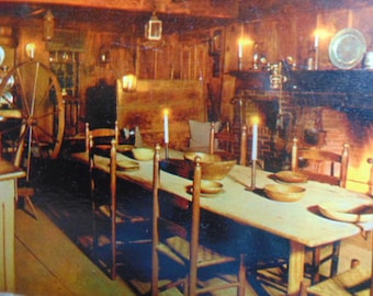 VINTAGE EXCELLENT 1972 Old Kitchen Longfellow's Wayside Inn Sudbury MA Postcard...Used...#552.. Paper Ephemera,Collecting Postcard,Scrapbook