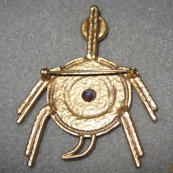 Vintage BEAUTIFUL Native Style Turtle Brooch...70… - image 2